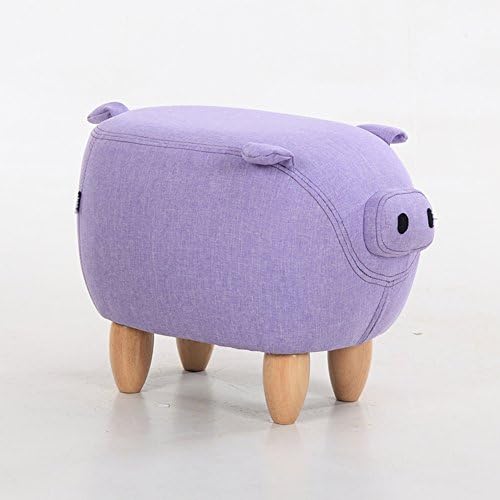Footstool/ stool / solid wood, home, linen/ decorative furniture/ comfortable, animal-purple 50x34x37cm(20x13x15inch)