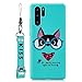 Produktbild Everainy Kompatibel für Huawei P30 Pro Silikon Hülle Matt Neu Ultradünn Hüllen mit Schlüsselband Handyhülle Gummi für Huawei P30 Pro Stoßfest TPU Gel Stoßstange Cover (Hund)