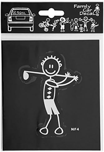 Family Car Decals adh06685 Adhesive, Design Man Golf