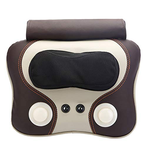 Preisvergleich Produktbild XHJH Zerkleinerndes Knetendes Massagekissen des Haupt Zervikalen Massagegeräts Elektrischer Körper-Multifunktion,Brown