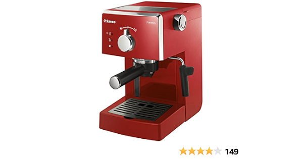 Saeco Poemia Focus HD8423/22 – gemahlener Espresso-Maschine manuell für  Kaffee und E.S.E. Automat, 950 W, Rot : Amazon.de: Lebensmittel \u0026 Getränke