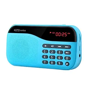 Portronics POR-142 Plugs Portable Speaker with FM & MicroSD card Support (Blue)