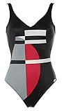  Felina Damen Bügel Badeanzug Schwarz Bunt 38 Cup C
