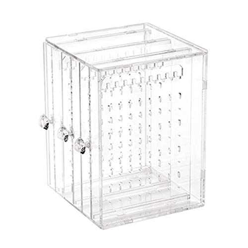 Preisvergleich Produktbild Übersichtliches Design Transparent Frauen Schmuck-Anzeigen-Regal praktische Desktop-Ohrringe Halter Storage Rack-Anzeige