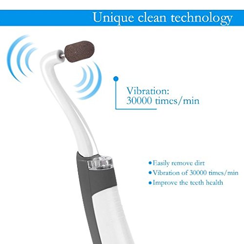 Flylinktech LED Dental Sonic Tool 3-in-1 Teeth Whitening Fleckentfernung Polieren Plaque-Kit mit 3 verschiedenen Köpfen + 2 Batterien - 9