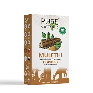 SKYMORN- Pure Organic Natural Mulethi Powder for Face, Body and Hair - Skin Whitening, Glowin, Blemishes, Fairness (100 Grams)