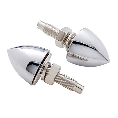 Motorcycle Storehouse Cromado Bala Tuercas (Liso) Par - Encaja 1/4