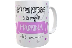 SAQUITOMAGICO Esta Taza Pertenece a la Mejor. Madrina del Mundo!!!!.-Taza Regalo para Esa Persona Especial Que Tanto Quieres (Madrina)