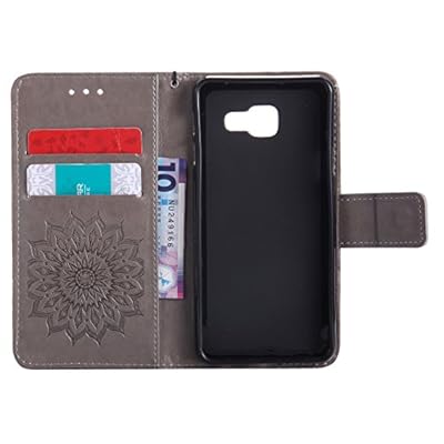 JAWSEU PU Leather Case Compatible with Samsung Galaxy A3 2016  Flip Wallet Front and Back Magnetic Folio Stand Cover with Cute Pattern Design Inner Silicone Card Slots Function Protective Cover