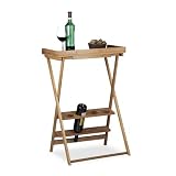 Práctico: botellero y mesa dos en uno ideal para disfrutar por la noche de un vino en casa o al aire libre; medidas: aproximativo 80 x 58 x 27, 5 cm (alto x ancho x fondo).