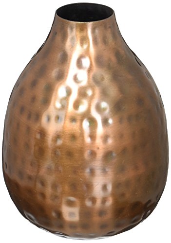 HOSLEY 's Set of 3 Antik Bronze Metall Bud Vasen – 11,4 cm hoch. Ideales Geschenk für Hochzeit, Bridal, Home, Studie, SPA oder Aromatherapie