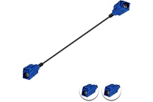 Vecys Fakra C Cable Fakra C Hembra a Fakra C Hembra Azul Pigtail Cable RG174 6IN/15CM GPS Antena Cable de Extensión para la Radio del Coche