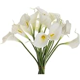 Nettenevime Yapay &Ccedil;i&ccedil;ek Islak Gala Ger&ccedil;eksi Eva Malzeme Cala Flower 8li BEYAZ