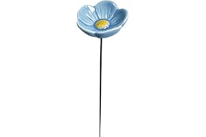 Bi dricker porslinsblomma - handgjorda keramiska tillbehör, funktionell bevattning för insekter, dekorativ accent för trädgårdsförsköning