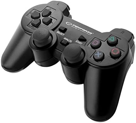 Esperanza TROOPER Controller Gamepad for PS2 / PS3 / Computer / PC with Vibration, Joystick, Plug and Play BLACK