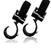 VORCOOL 2pcs Multifunction Plastic Hangers Hooks Velcro Hooks for Baby Stroller Pram Pushchair Toy Car