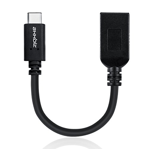 Axxbiz® CableBiz-C003B USB 3.1 Type-C (USB-C) auf USB 3.1 Type-A Female Kabel – SuperSpeed – 3A, bis zu 5Gbps – 15 cm – Schwarz - 3