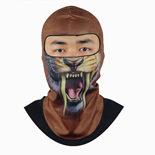 Preisvergleich Produktbild FakeFace Unisex Gesichtsmaske Tier Motiv Sturmhaube Kältebeständige Winddichte Sturmmaske Fahrrad Motorrad Kappe Balaclava Vollgesichtsmaske Ski Snowboard Outdoor Maske