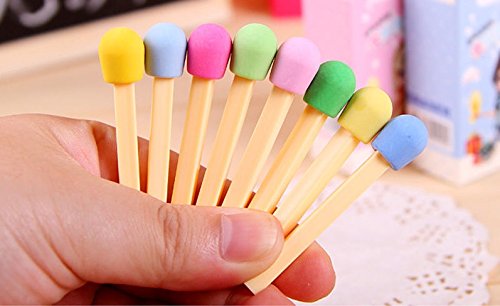 Homgaty 8Pcs Novelty Cute Matches Style Eraser Rubber Stationery Kid Gift