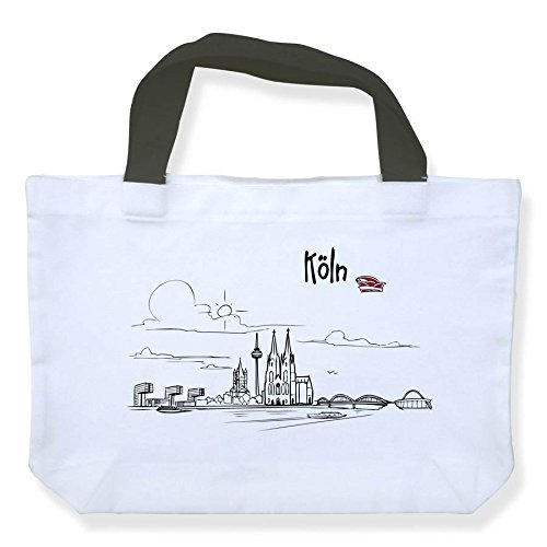 Einkaufstasche "Skyline Köln" - als Geschenk für Kölner & Fans der Domstadt oder als Kölle Souvenir - die stadtmeister
