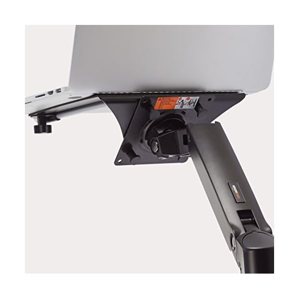 Amazon Basics Notebook Arm Mount Tray, Ergonomic, Black - Image 4