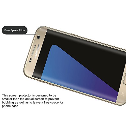Samsung Galaxy S7 Edge Panzerglas Schutzfolie,(Nicht für Samsung Galaxy S7) BtDuck HD Ultra Klar Transparent 9H Härtegrad [Kratzfest][Hohe Transparenz] [Fingerabdruck-frei][Blasenfrei] [Anti- Fingerabdrücke] Vollständige Abdeckung Panzerglasfolie folie Displayschutzfolie Hartglas Gehärtetem Glas DisplayPanzerglas Schutzfolie Displayschutz für Samsung Galaxy S7 Edge – 1 Stück - 5