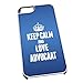 Produktbild Weiß Schutzhülle für iPhone 5/5S 0757 blau Keep Calm und Love Eierlikör
