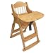 Safetots Multi-Height Folding Wooden High Chair, Natural Wood
