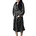 Produktbild Twinzen Bademantel für Damen (XL, Dunkelgrau), Baumwollfrottee, Ohne Chemische Produkte, Kapuzen, 2 Taschen, Gürtel Oeko TEX Zertifiziert - Morgenmantel - Saunamantel, Weich, Saugfähig und Bequem