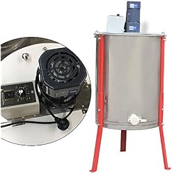 HanSemay Extracteur de Miel en Acier Inoxydable Spinner Bee 4 Friteuse électrique à Miel