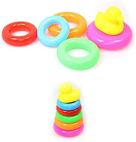CHILDREN'S Duck RING TOSS HOOP Game -Stacking &amp; Tossing Rings, Classic Game &amp; Mobile Eraser