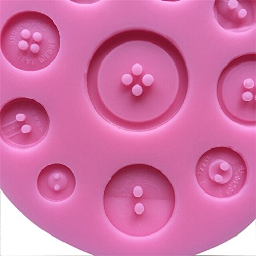LYNCH Knopf-Form-DIY 3D-Fondant-Kuchen-Form-Backen-Werkzeuge für Hochzeitsdekoration,Rosa - 2