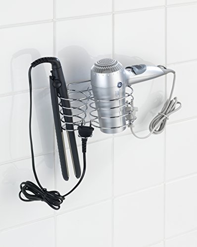 WENKO 22220100 Haartrocknerhalter und Glätteisenhalter Classic, Stahl, 20 x 12 x 12 cm, Chrom - 4
