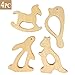 Produktbild Best for baby 4PC Baby Teether Sensorisches Fitnessspielzeug Holz Känguru Trojanisches Pferd Specht Stehende Kaninchen Organisch Handgefertigt Geschenk