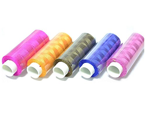 Nähgarne, 39 sortiert Farbe Polyester Durable Nähgarne für Hand und Maschine Nähen Quilting Naht mit 1 Box Nähnadeln - 2