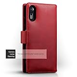 Sony Xperia XZ / XZs Hülle, Terrapin [ECHT LEDER] Brieftasche Case Hülle mit Kartenfächer und Bargeld für Sony Xperia XZ / XZs Hülle Rot - 