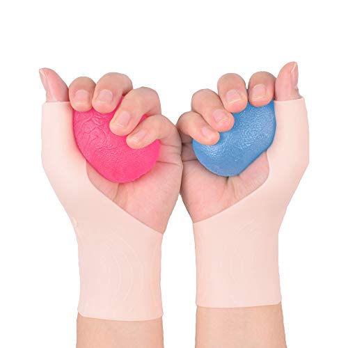 Muñeca Brace gel muñeca mangas de compresión carpal túnel férula para hombres y mujeres (Large (8.7? - 11.0?), Nude)