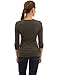 PattyBoutik Mama V Neck Crossover Empire Waist Ruched Maternity Nursing Tunic Knit Top (Green 8/10)