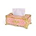 Produktbild SWECOMZE Rechteckige Kosmetiktücherbox Luxuriöser europäischer Stil Taschentuchbox für Zuhause/Büro/Auto (Pink 2)