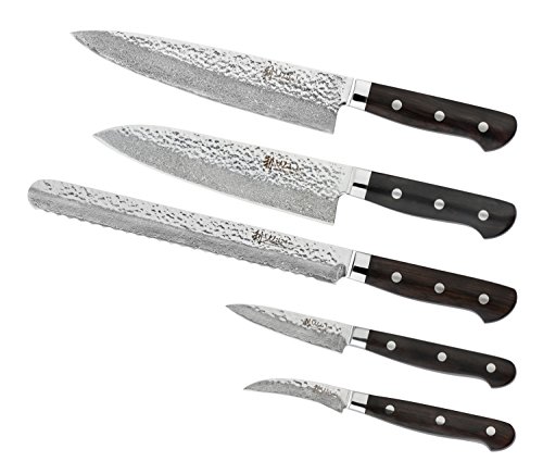 Wakoli Damastmesser (Chefmesser) japanischer Damaststahl VG-10, mit Holzverpackung, Wakoli Razor Serie - 4