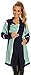 Happy Mama Women's Maternity Waterfall Knit Cardigan Colour Block Stripes 399p (Mint & Navy, UK 14/16)