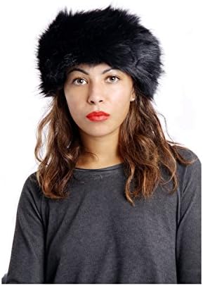 URBAN MIST Faux Fur Headband Black