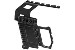 Gexgune Tactical Area Pistol Toy Carabiner Kit Instalación W/Rail Panel ABS para Accesorios de Carga Glock G17 G18 G19 GBB Series (2 Colores Opcionales)