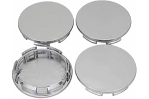 HOTMNTY Radkappen,Felgenkappen,Nabenkappen,Nabendeckel OD 60mm ID 56mm,Radnabendeckel,Nabenabdeckung,Universal ABS Silber Nabenkappen,Für Radnaben,Auto Zubehör,Radnaben,4 Stück