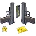Toy Pubg Hand Gun P 729 PUBG Pistol for Kids with 8 Round Reload and 6mm Plastic BB Bullets (Black) 60 Pieces Pack of 2...