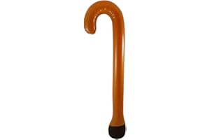 HENBRANDT Other - Bastón Hinchable de 90 cm para Paseo, Fiesta, Bautizo, Gadget Vestido, marrón, 90 cm