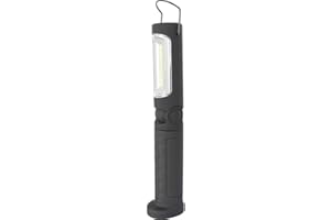 KUNZER PL-023.2 Schwarz Arbeitslampe – COB-Technik Werkstatt-Taschen-Leuchte mit 300lm Lichtstärke und 10h Leuchtdauer