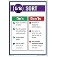 buysafetyposters.com - 5S Sort Dos & Donts Poster In English Plastic Lamination (A3, 12 inch X 18 inch, Multicolor)