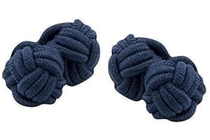 FUNKY CUFFLINKS~COM Elastic Classic Knot Cufflinks - Easy and Smart Application to Double Cuffed Shirts