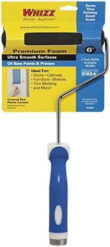 Work Tools International 57646 6-Inch Premium Foam Paint Roller Cover and Frame